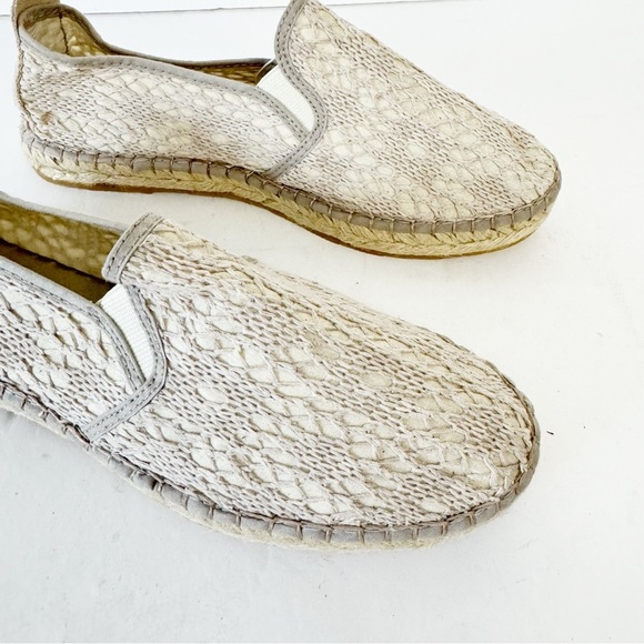 NWOT Free People Beige Crochet Espadrilles 38/7.5 Loafer Slip On Tan FairyCore - Picture 3 of 11